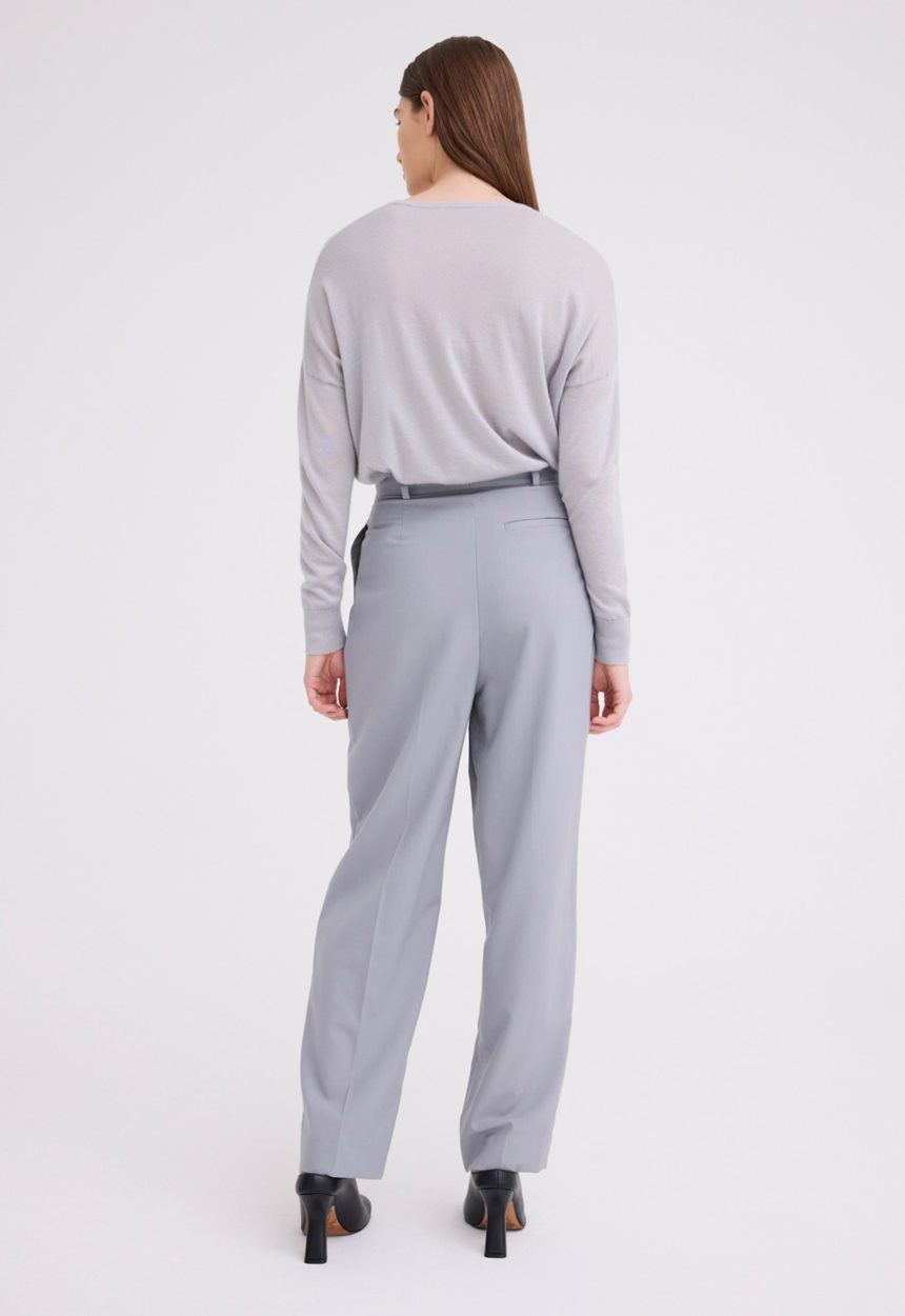 Jac + Jack Micah Pleated Wool Pant - Oxide Grey